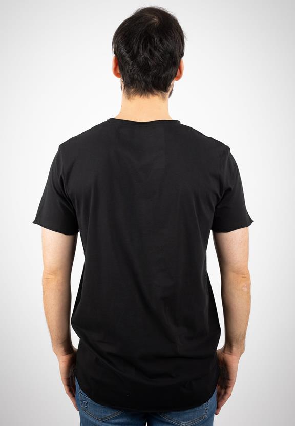 T-Shirt Long Fit Skater Schwarz 3