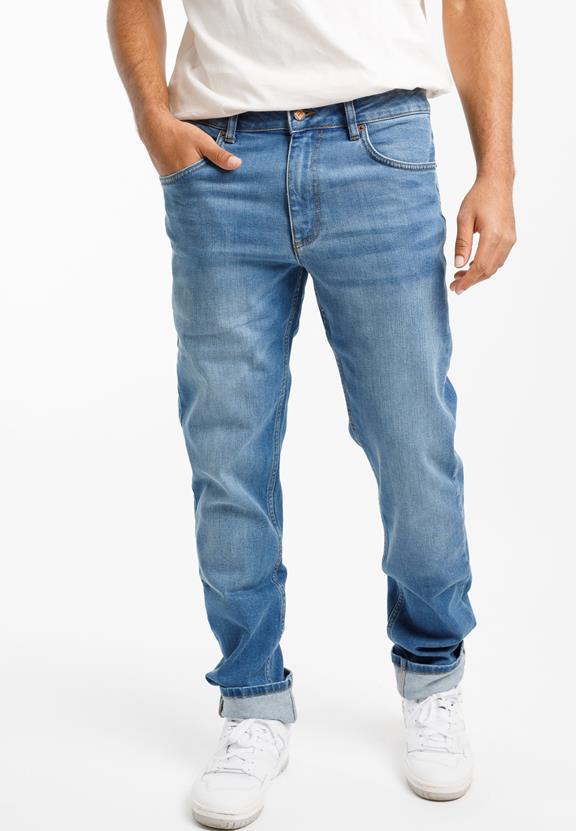 Slim Jeans Benny Mid Indigo Blauw 1