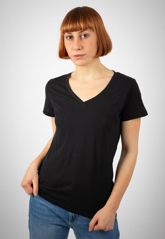 T-Shirt V-Hals Evoker Zwart 1