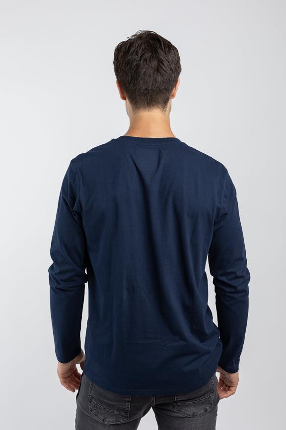 T-Shirt Long Sleeve Shuffler French Navy Blue 3