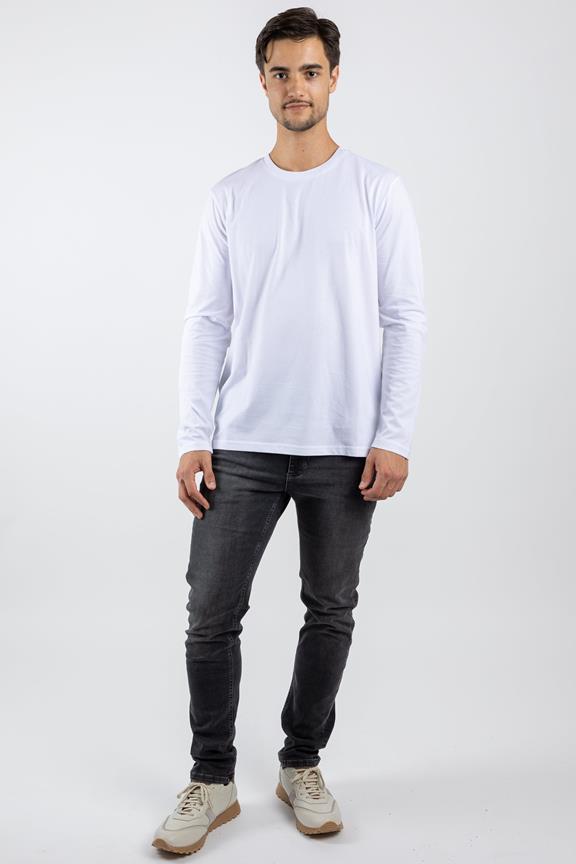 T-Shirt Long Sleeve Shuffler White 2