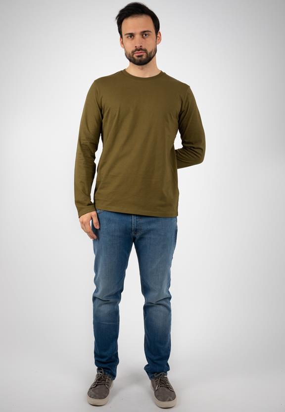 T-Shirt Long Sleeve Shuffler British Khaki Green 2