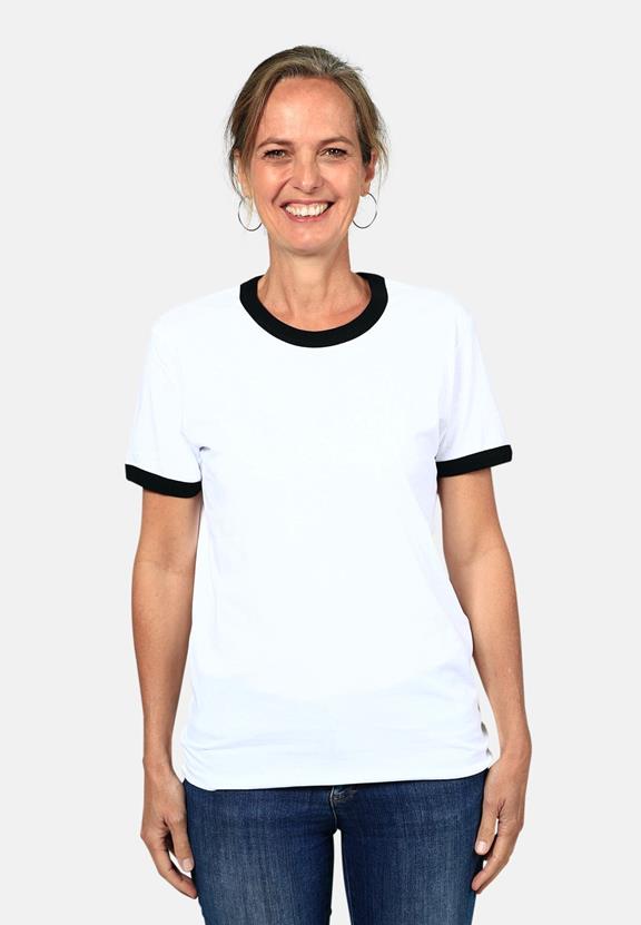 T-Shirt Ringer Weiß & Schwarz 1