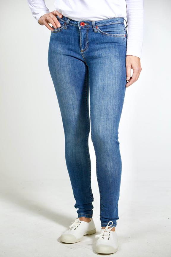 Skinny Jeans Rosa Mid Indigoblau 1