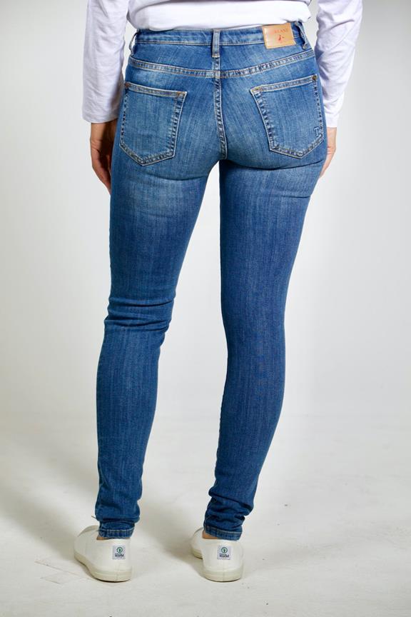 Skinny Jeans Rosa Mid Indigo Blue 5