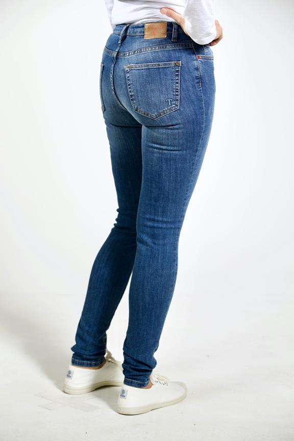 Skinny Jeans Rosa Mid Indigoblau 8