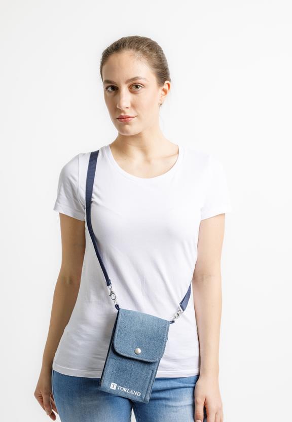 Crossbody Bag Upcycled With Compartments Ulf Denim Blue 7