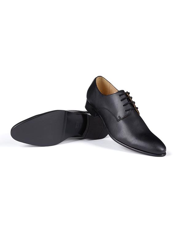 Lace-Up Smart Shoes Slim Soles Black 4