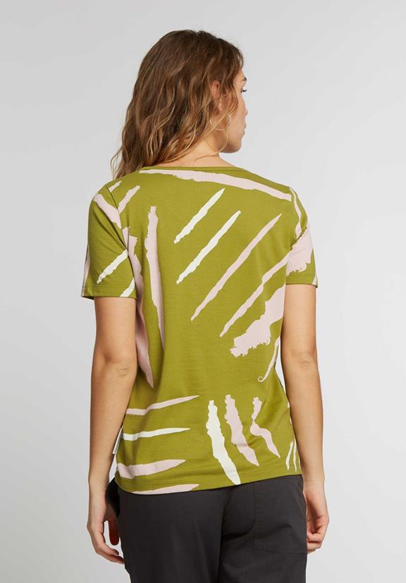 T-Shirt Strokes Olive Green 1