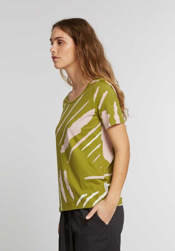 T-Shirt Strokes Olivgrün 2