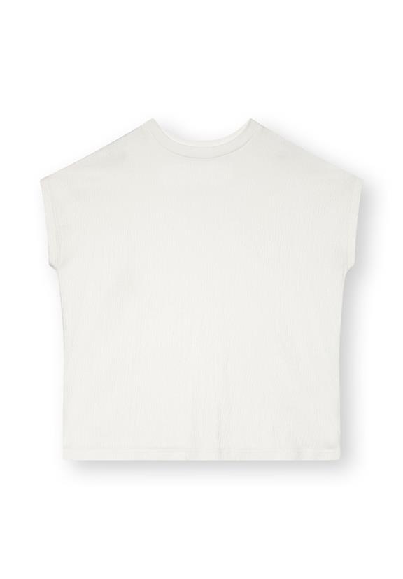 T-Shirt Boxy Structuré Blanc Cassé 2