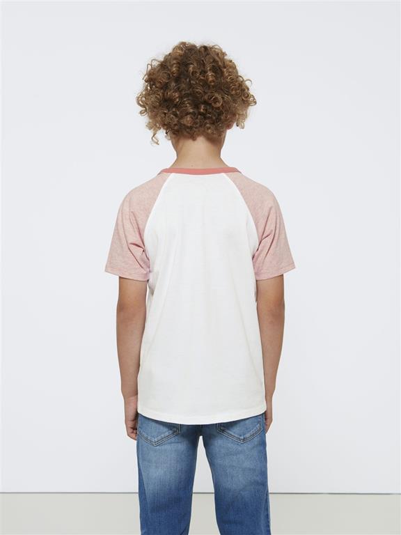 T-Shirt Raglan Weiß & Rosa 5