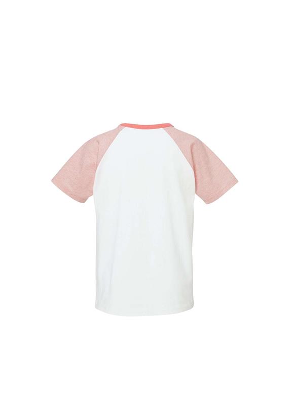 T-Shirt Raglan Weiß & Rosa 6