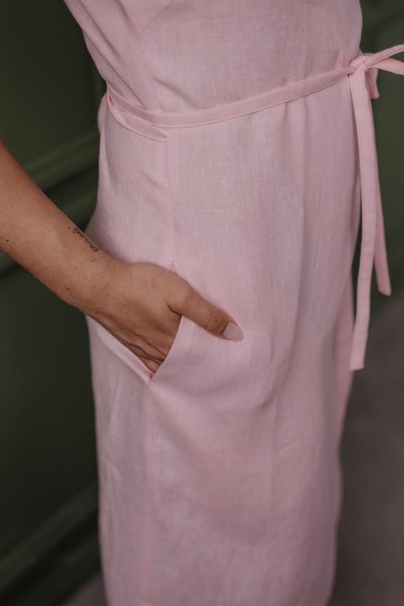 Wrap Dress Olivia Cotton Candy Pink 4
