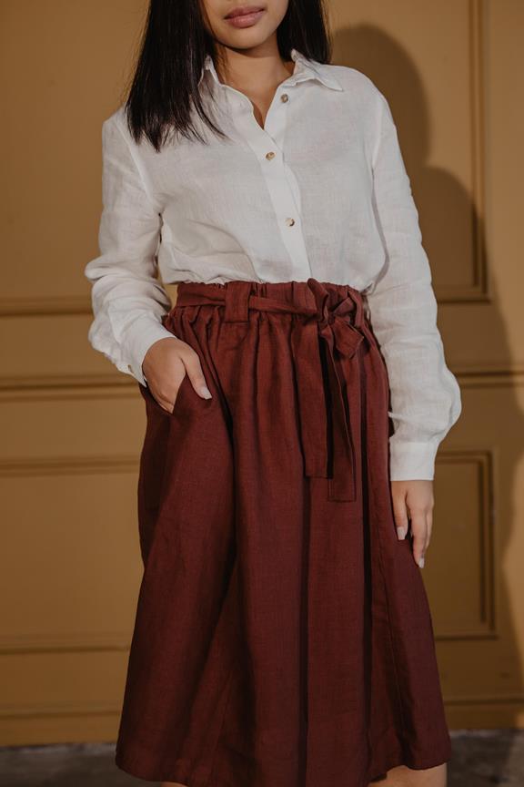 Skirt Mid-Length Bergen Terracotta Red 1