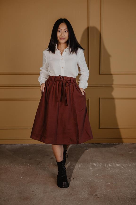 Skirt Mid-Length Bergen Terracotta Red 4