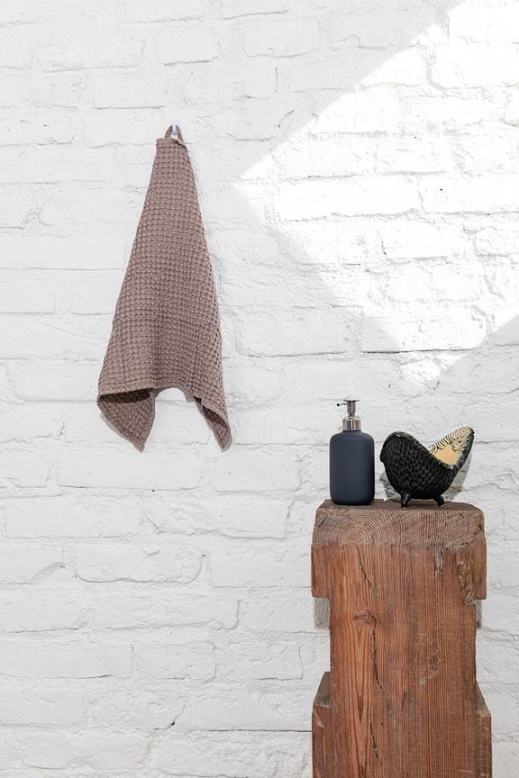 Hand Towel Waffle Rosy Brown 1