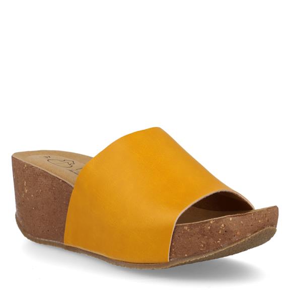 Open Mules Rossella Ochre Yellow from Shop Like You Give a Damn