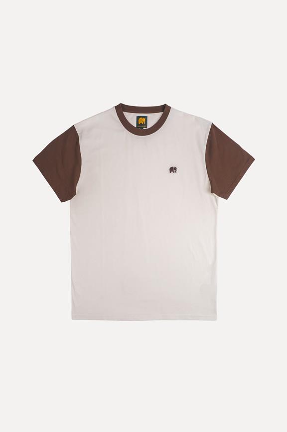 T-Shirt Color Block Cocoa Brown 1