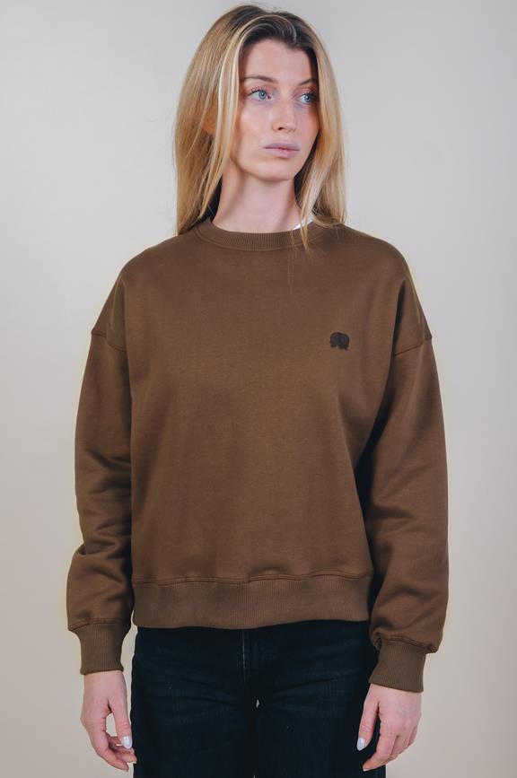 Sweater Oversized Essential Cocoa Brown 4