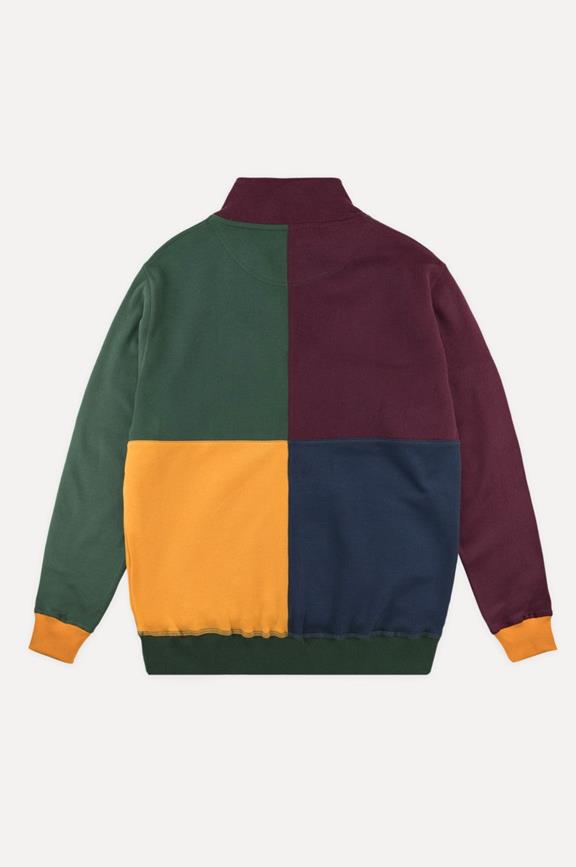 Sweater Half Zip Harlequin Color Block 5