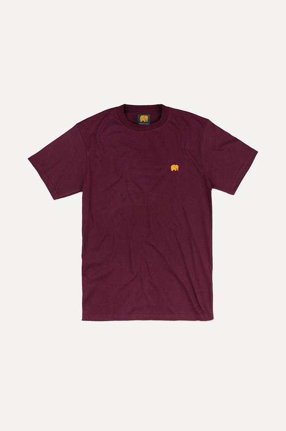 T-Shirt Essentieel Bourgondisch Rood 1