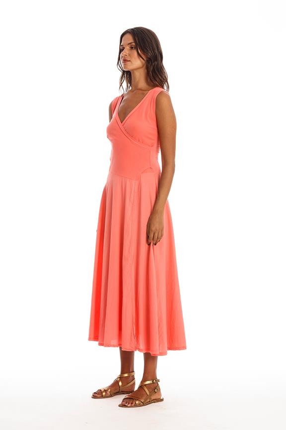 Dress Sleeveless Veronika Coral Pink from Shop Like You Give a Damn