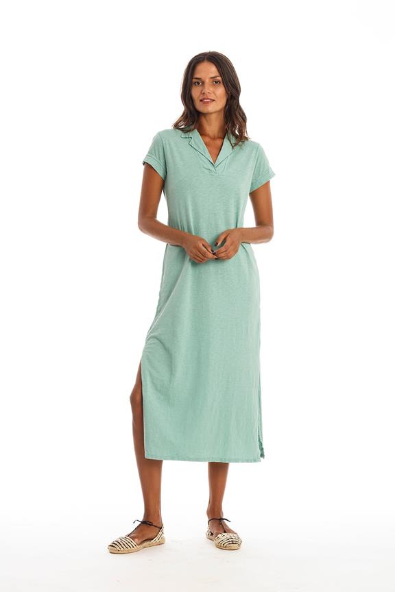 Dress Alexa Cameo Green via Shop Like You Give a Damn