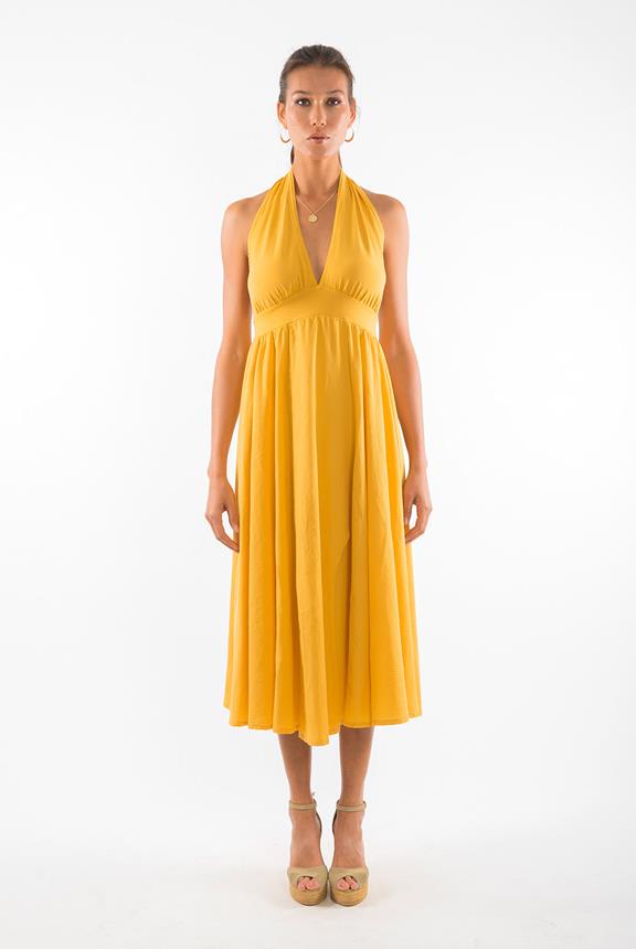 Dress Marilyn Gold Yellow via Shop Like You Give a Damn
