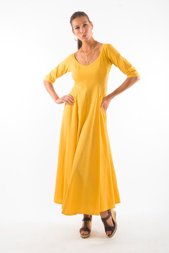 Dress Monica Yellow Gold via Shop Like You Give a Damn