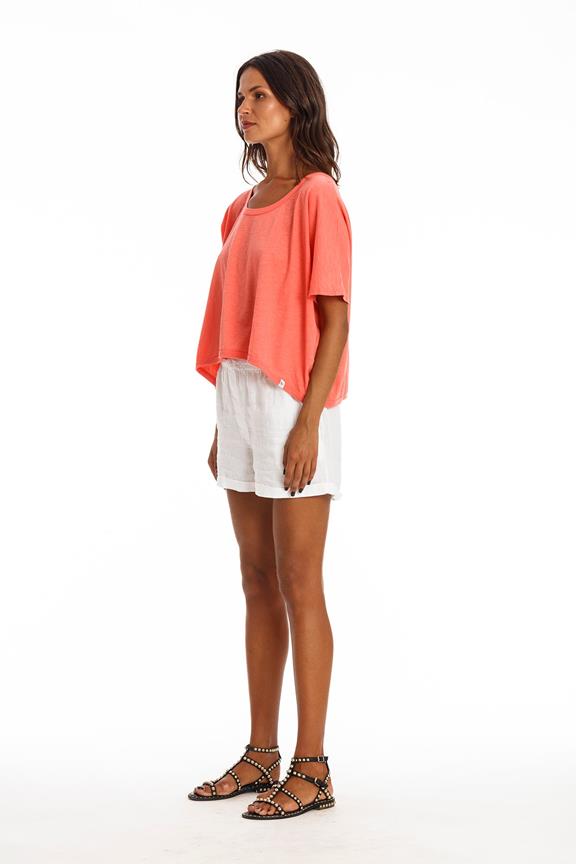 T-Shirt Square Coral Pink from Shop Like You Give a Damn