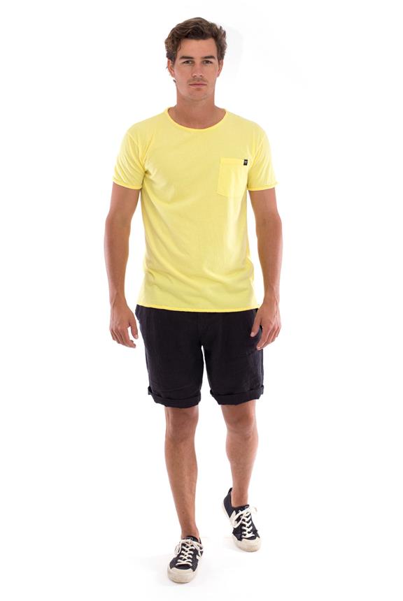 T-Shirt Collo Rotondo Wild Con Tasca Giallo Lime 1