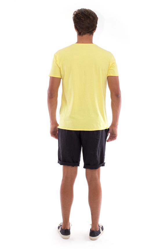 T-Shirt Collo Rotondo Wild Con Tasca Giallo Lime 4