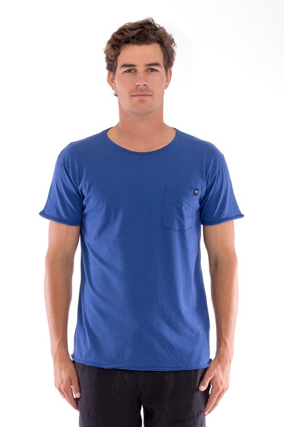 T-Shirt Round Wild Neck Pocket Klein Blue from Shop Like You Give a Damn