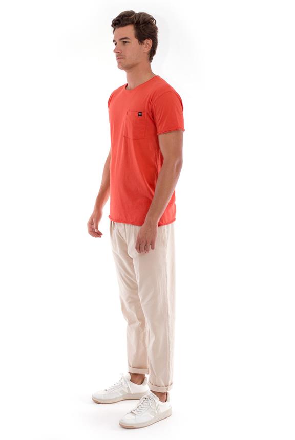 T-Shirt Round Wild Neck Pocket Terracotta Orange from Shop Like You Give a Damn