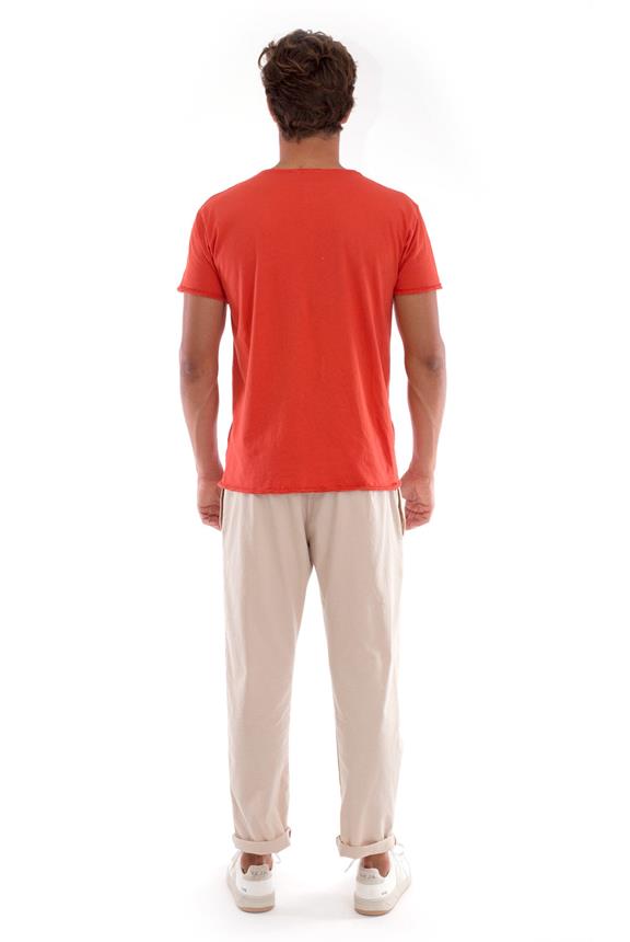 T-Shirt Round Wild Neck Pocket Terracotta Orange from Shop Like You Give a Damn