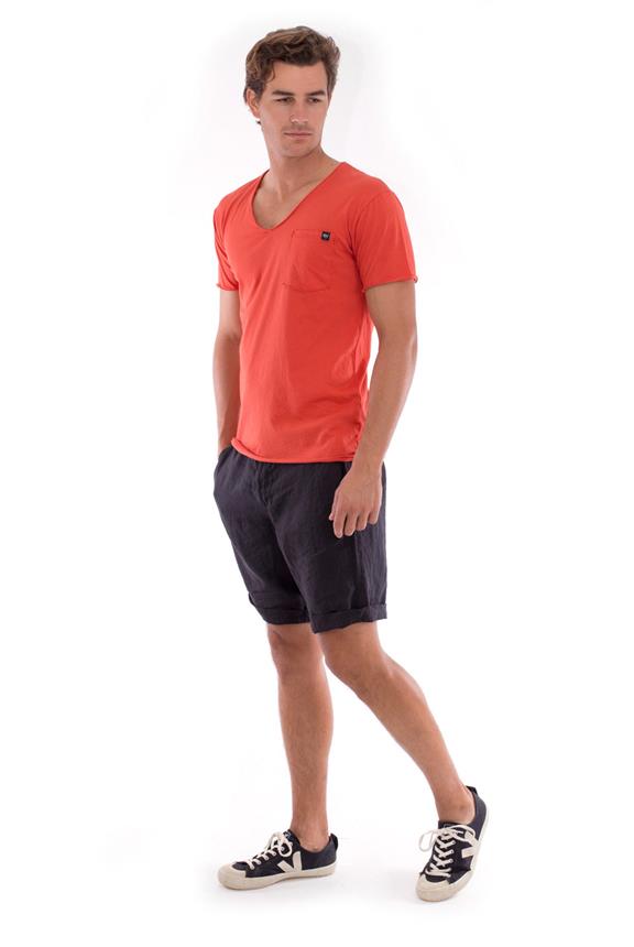 T-Shirt V Neck Wild Pocket Terracotta from Shop Like You Give a Damn