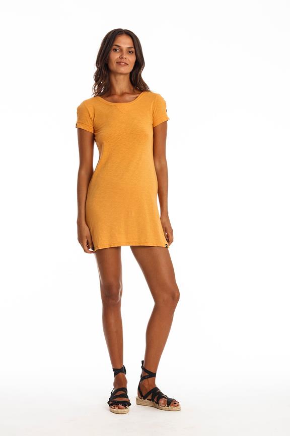 Mini Dress Mia Gold Sand from Shop Like You Give a Damn