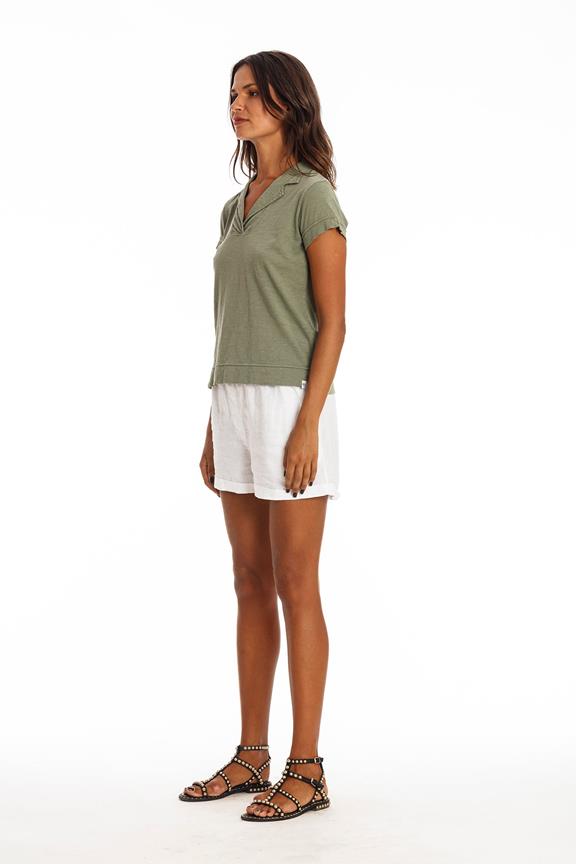 Polo T-Shirt Alexa Khaki Green from Shop Like You Give a Damn