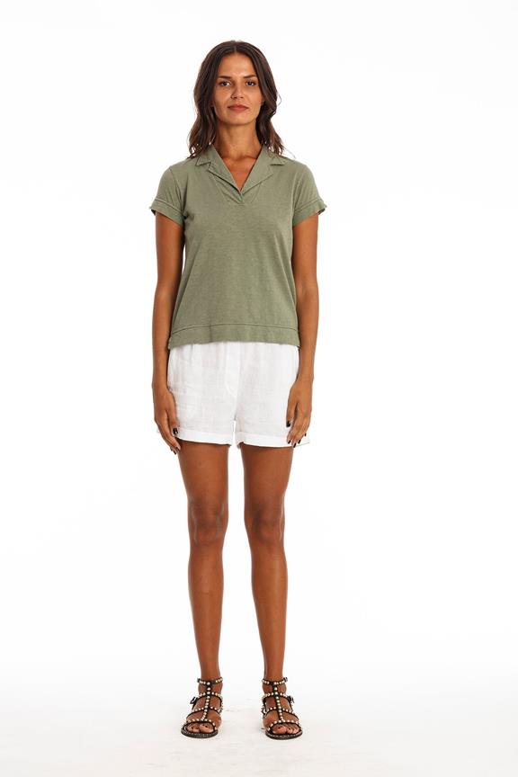 Polo T-Shirt Alexa Khaki Green from Shop Like You Give a Damn