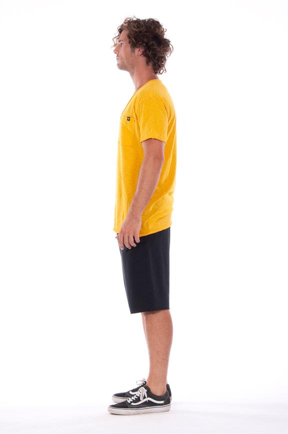 T-Shirt V Neck Wild Pocket Old Gold Yellow from Shop Like You Give a Damn