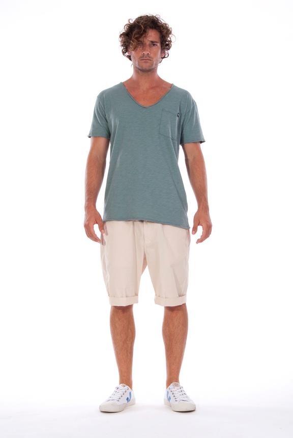 T-Shirt V Neck Wild Pocket Cameo Blue from Shop Like You Give a Damn
