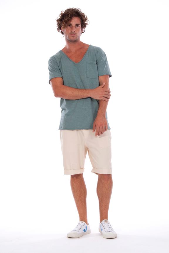 T-Shirt V Neck Wild Pocket Cameo Blue from Shop Like You Give a Damn