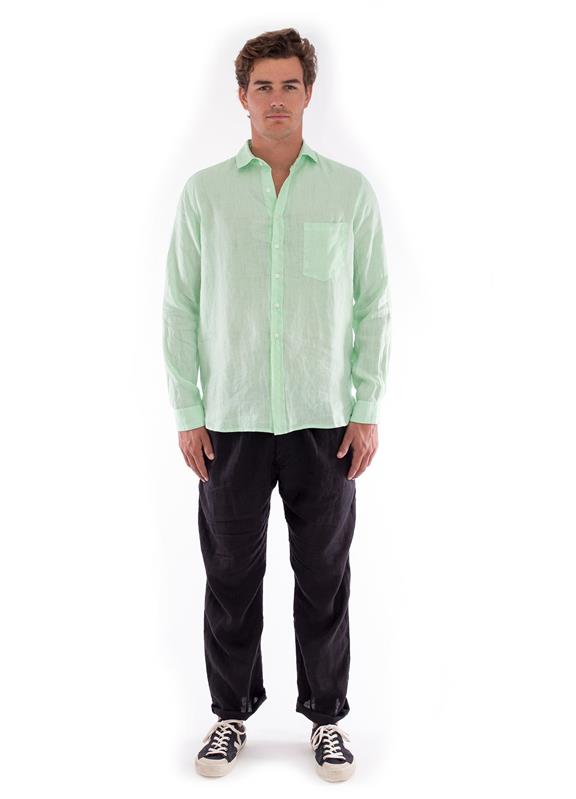 Overhemd James Mint Groen via Shop Like You Give a Damn