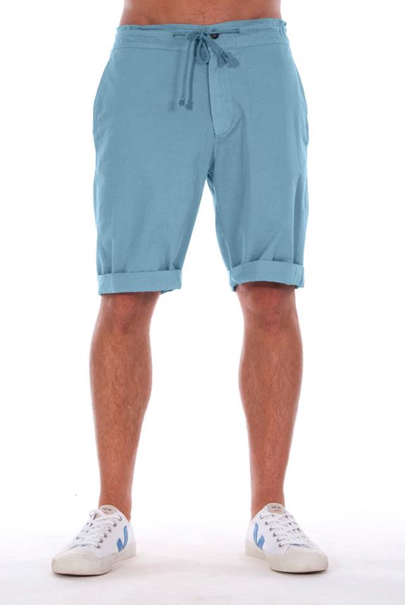 Shorts Faded Denim Blau 1