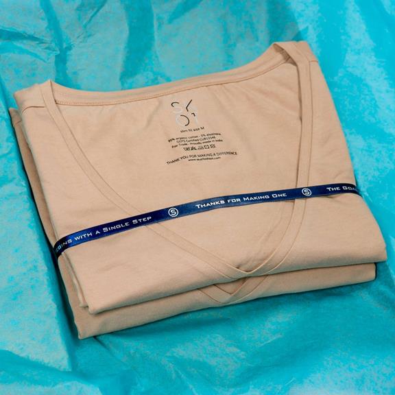 T-Shirt Deep V-Neck 2 Pack Taupe 4