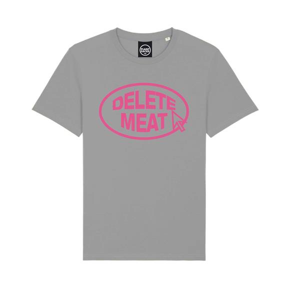 T-Shirt Delete Meat Grau Rosa 2