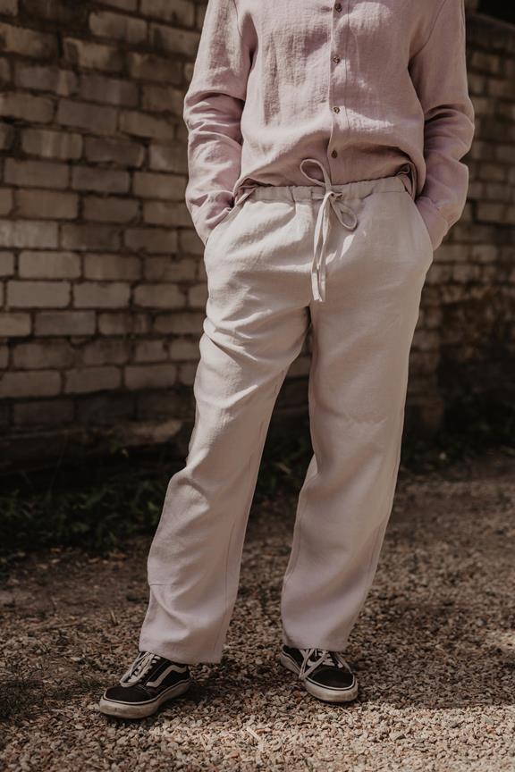 Linen Pants Adonis Cotton Candy Pink 8