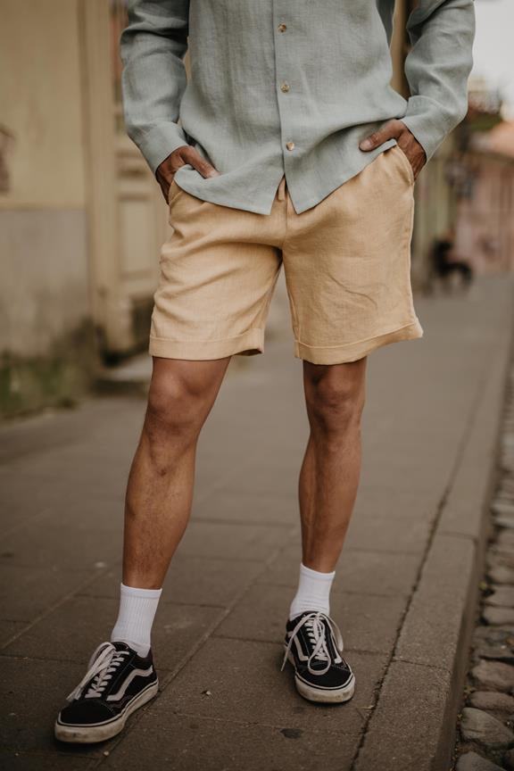 Linen Shorts Ares Terracotta 8