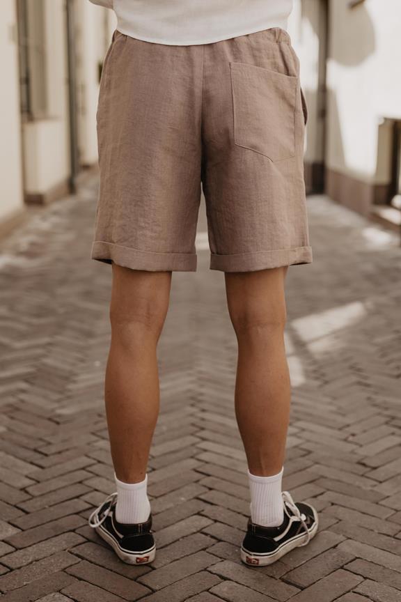 Linen Shorts Ares Dusty Rose 3